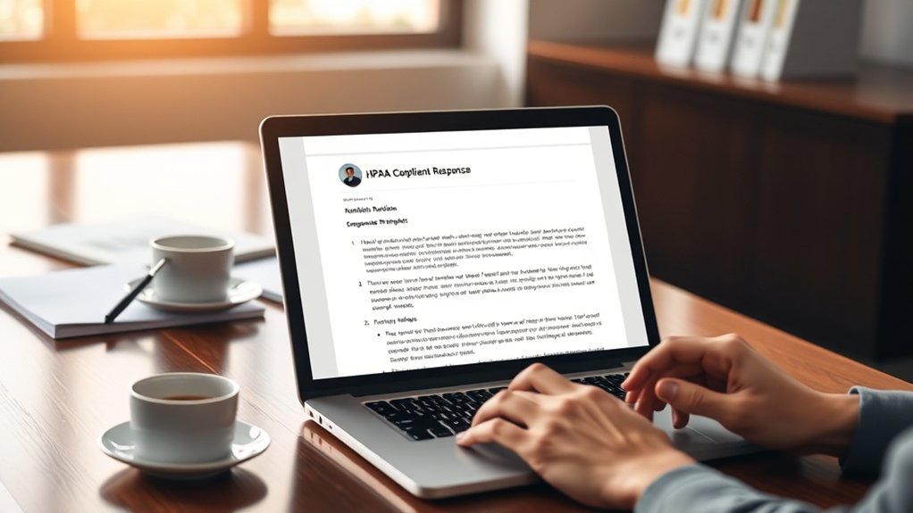 hipaa compliant review response strategy