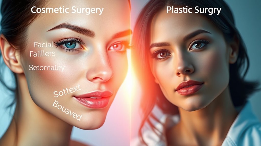 cosmetic vs plastic surgery seo